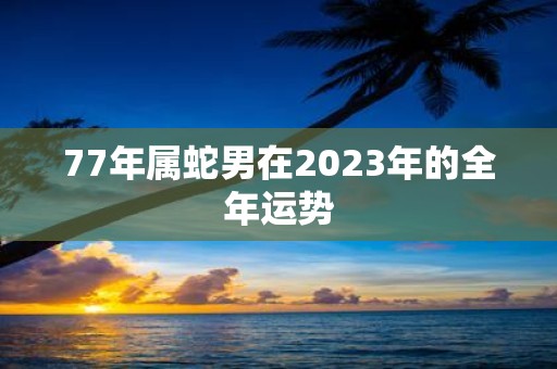 77年属蛇男在2023年的全年运势