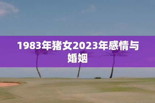 1983年猪女2023年感情与婚姻