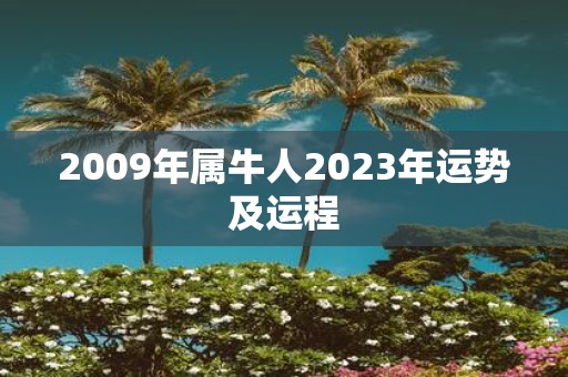 2009年属牛人2023年运势及运程